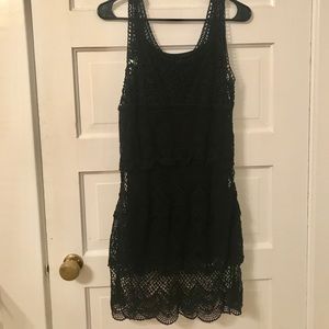Black Crochet Lace Dress